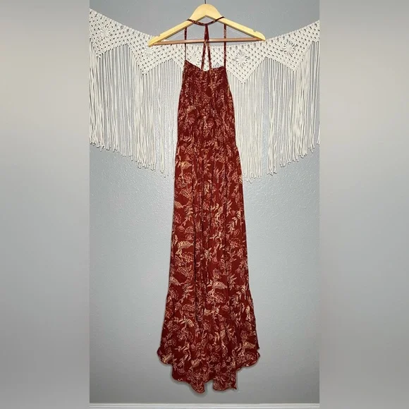 Free People Heat Wave Printed Maxi Dress Size Large - Picture 2 of 5